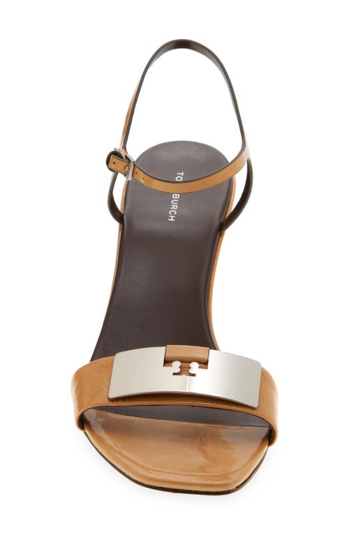 Tory Burch Gigi Ankle Strap Wedge Sandal In Silver
