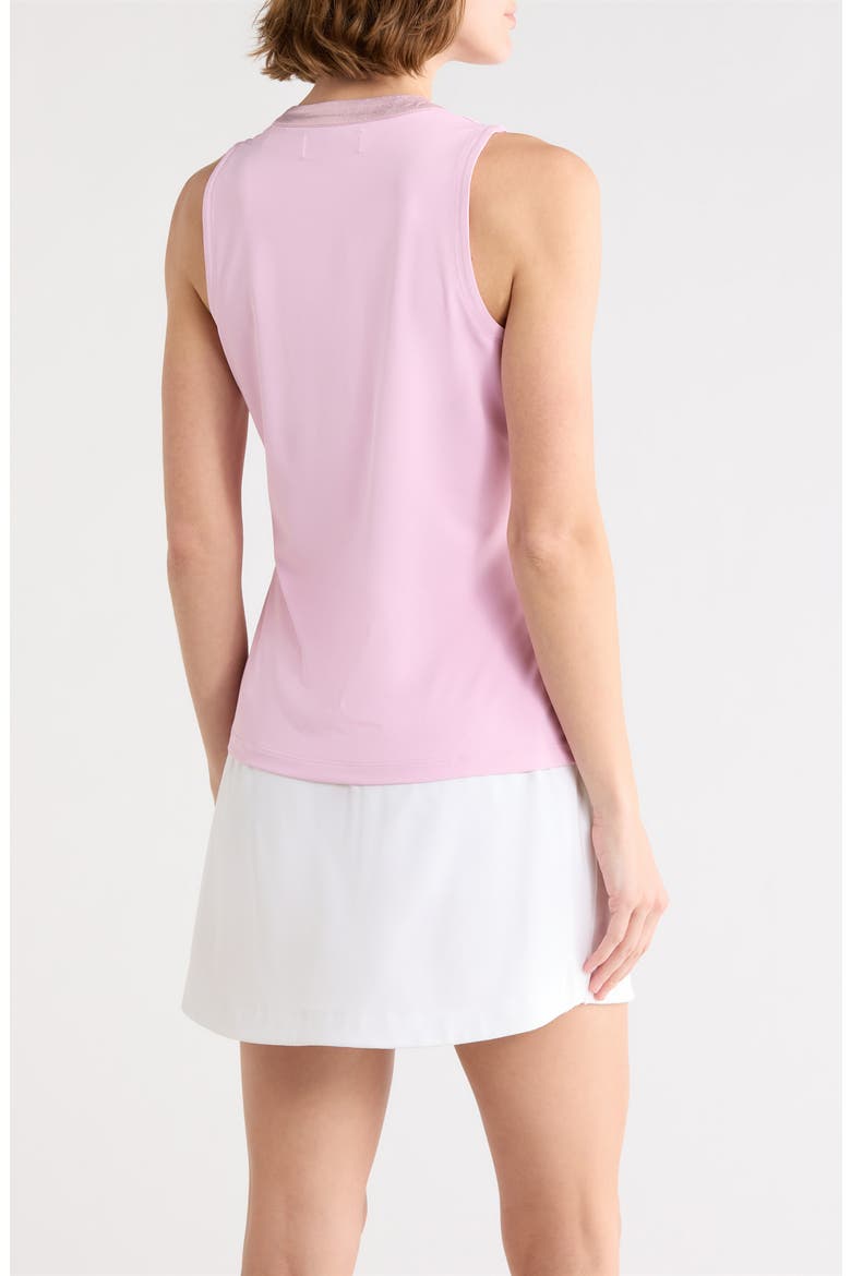 Mock Neck Golf Polo Tank, Alternate, color, CHARM PINK