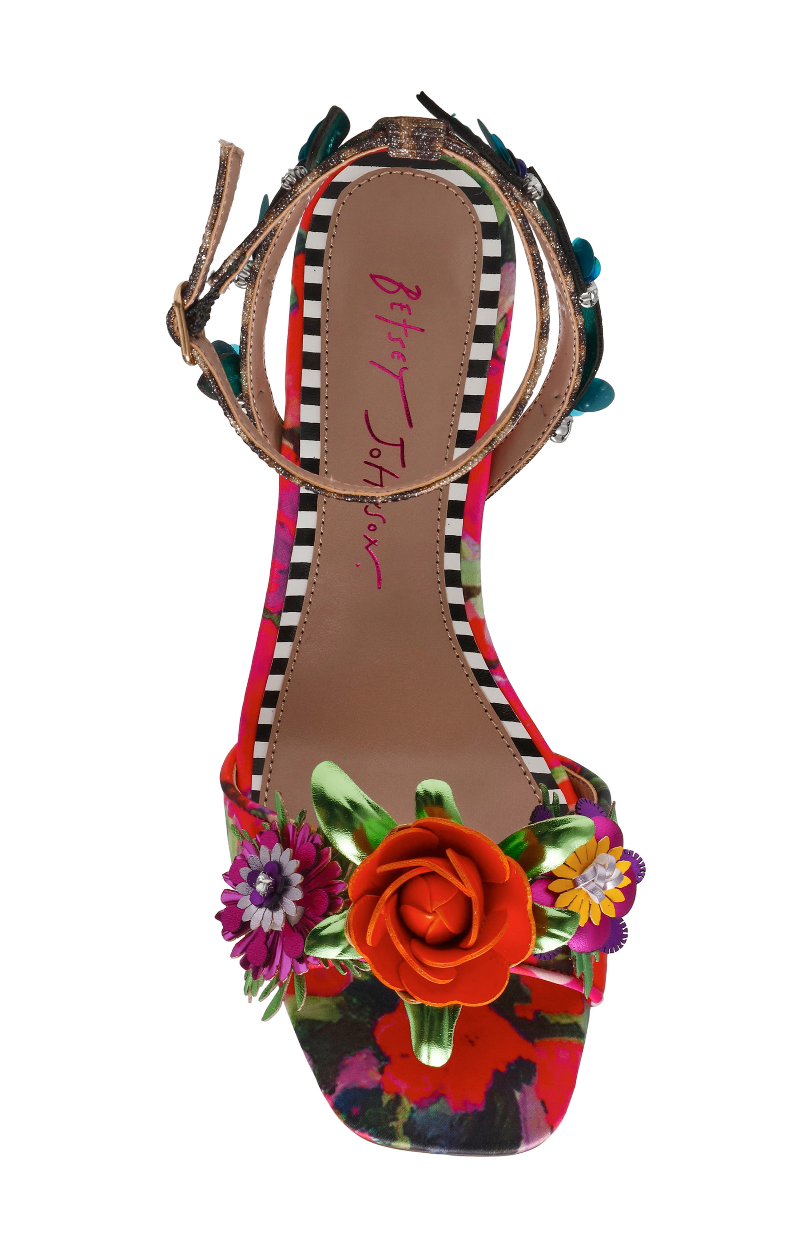 Betsey Johnson Karra Ankle Strap Sandal, Alternate, color, 