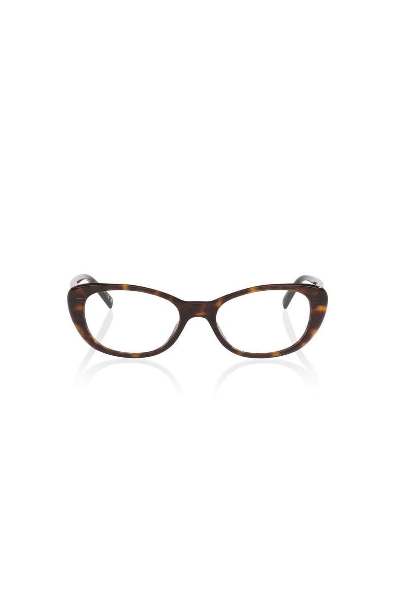 Saint Laurent 52mm Cat Eye optical glasses, Alternate, color, Tortoise