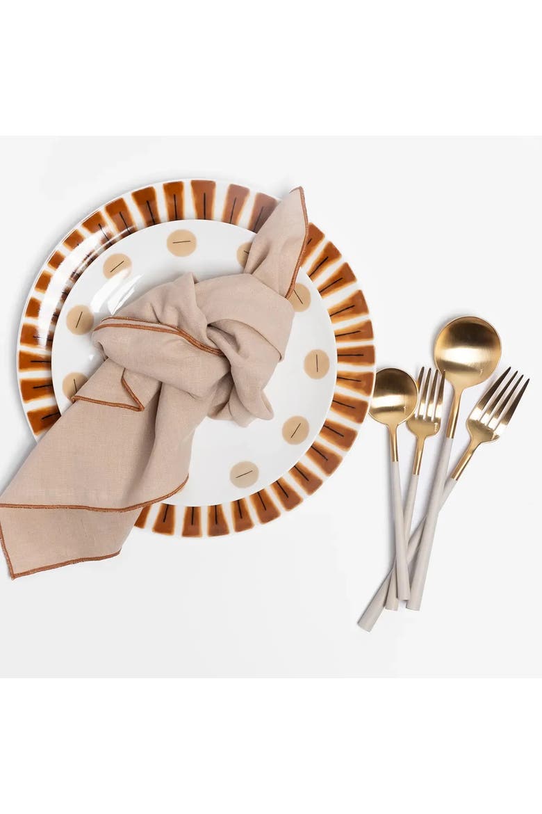 Sunset Strip Dinner Plate Set of Four, Alternate, color, Amber