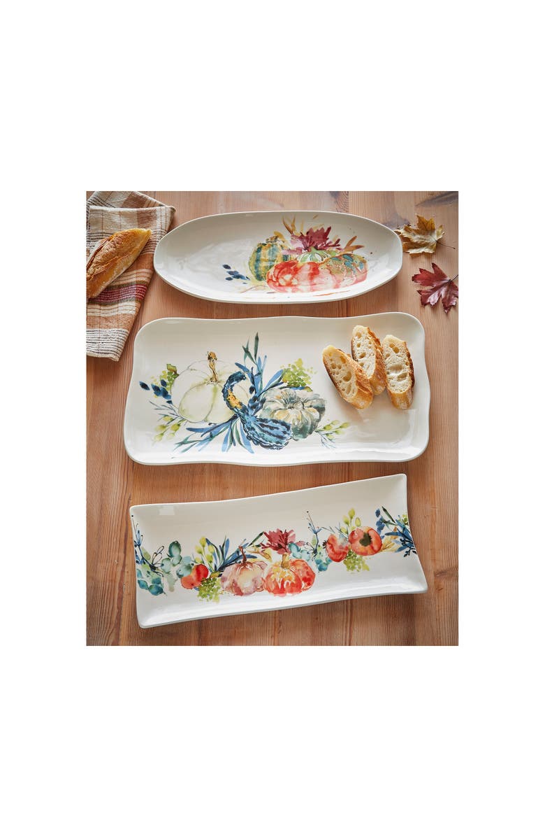 tag Autumn Botanical Rectangular Serving Platter Multicolor, Alternate, color, Multicolored