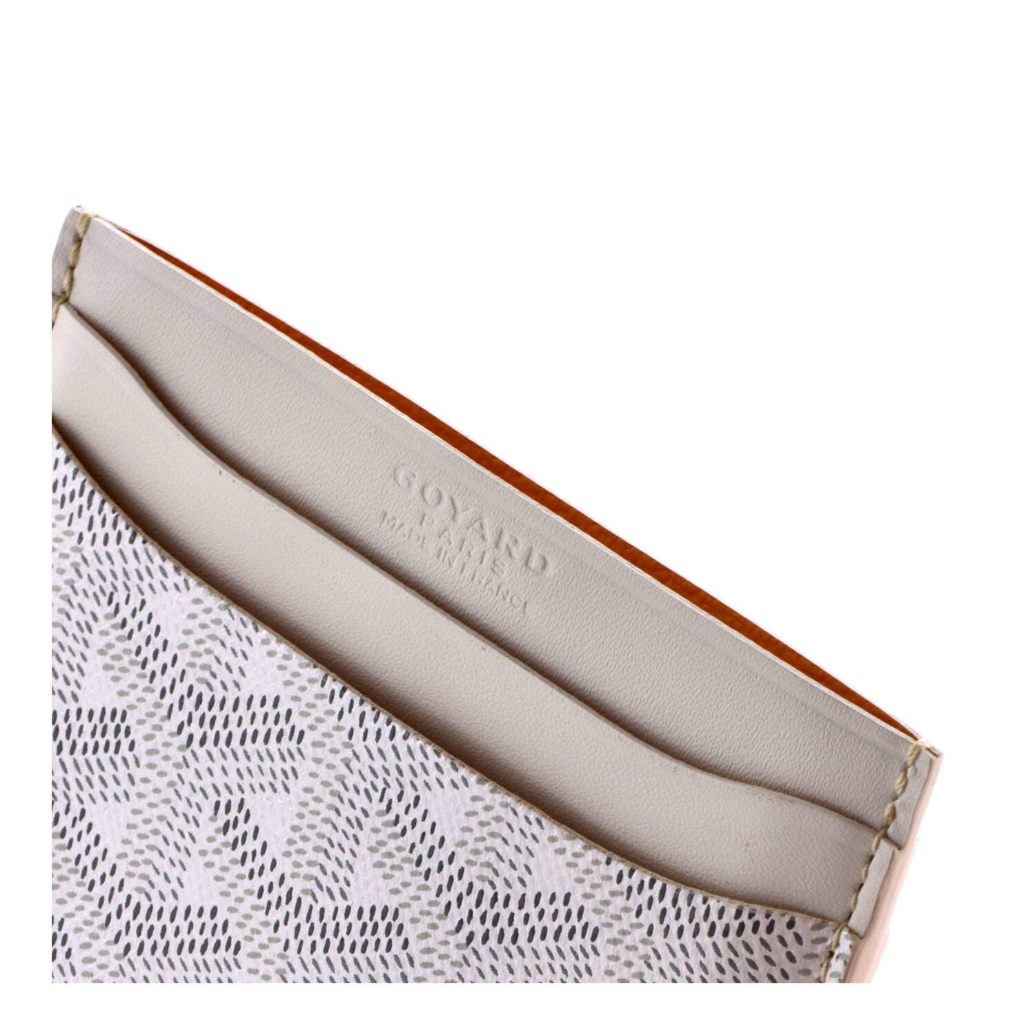Saint Sulpice Card Holder Coated Canvas, Alternate, color, White