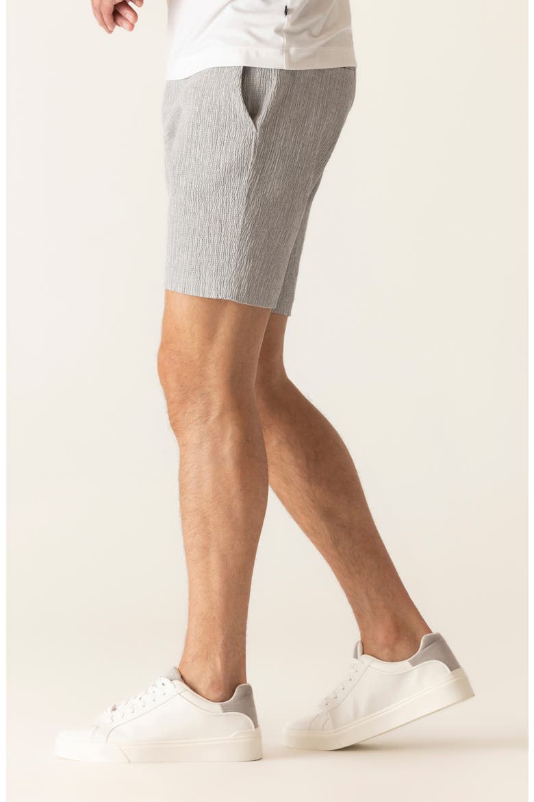 Oasis Seersucker Bermuda Shorts, Alternate, color, GRAY/ NATURAL