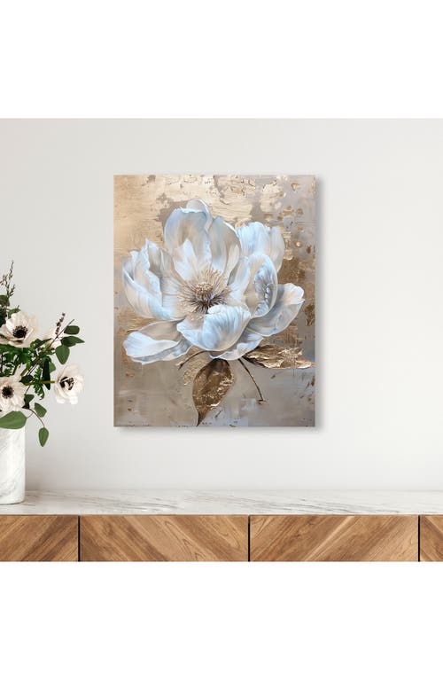 Wynwood Studio Athena's Flower Canvas Wall Art In White