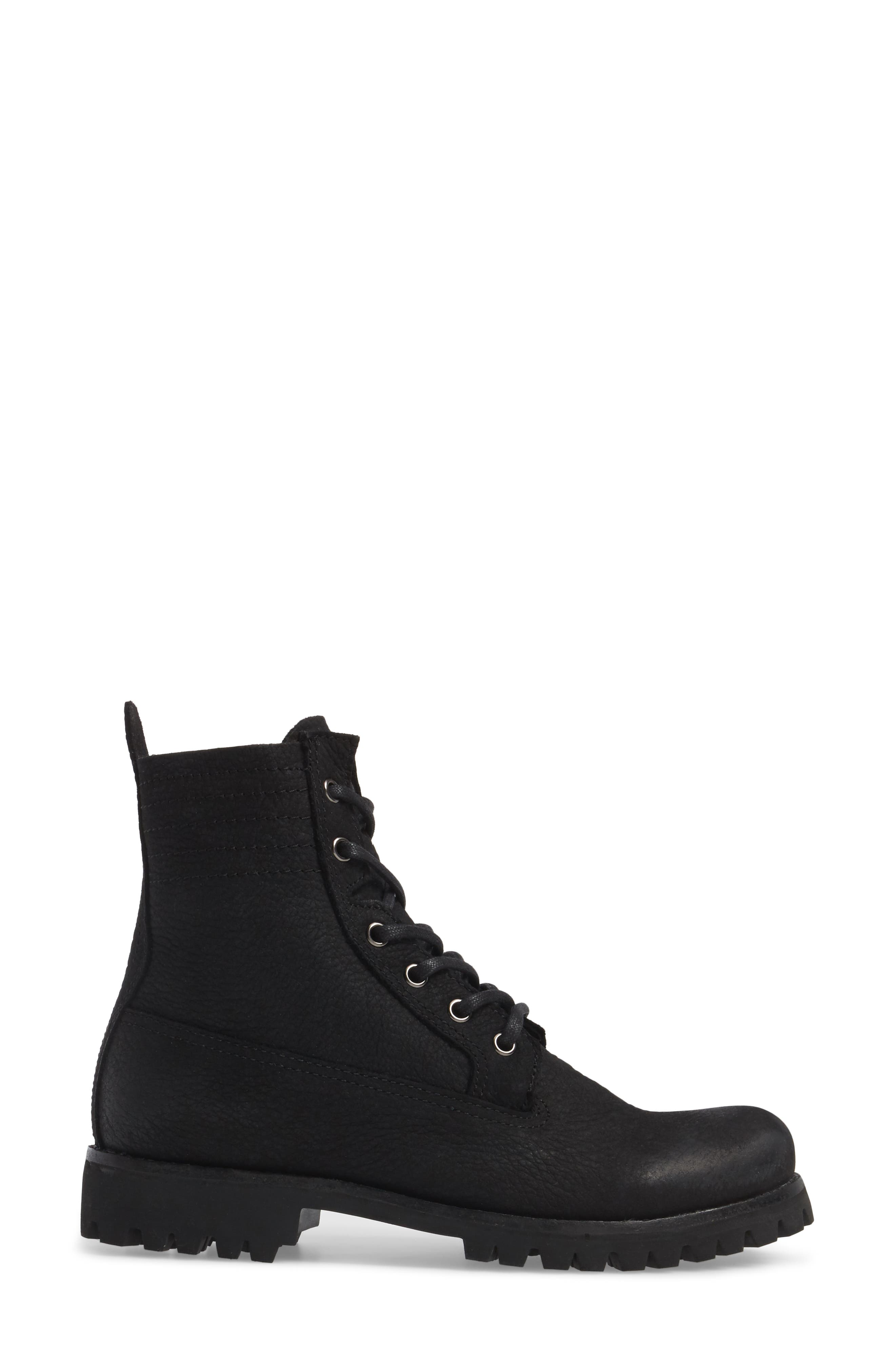 Blackstone OL23 Lace-Up Boot, Alternate, color, Black Leather