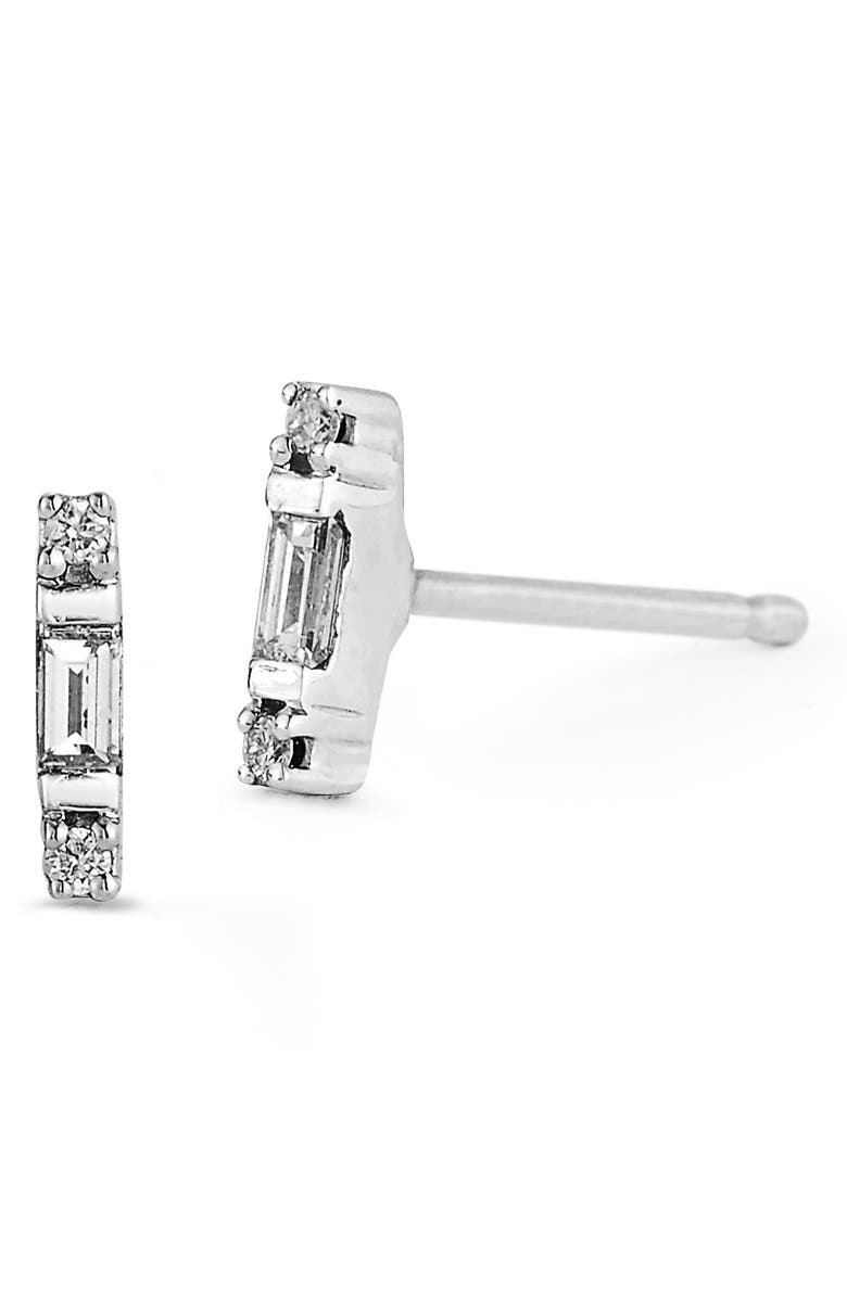 Dana Rebecca Designs Sadie Pearl Diamond Stud Earrings, Main, color, 