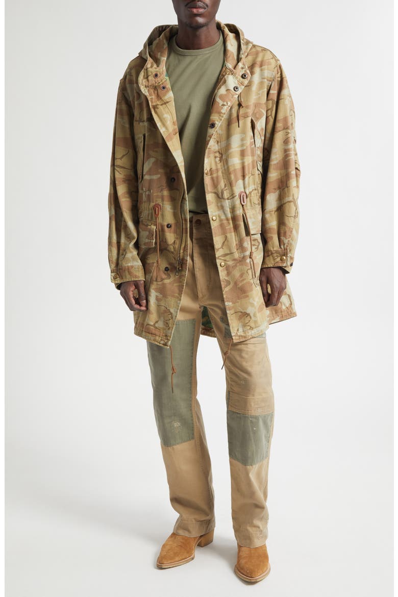 Double-Sided Camo Twill Parka, Alternate, color, VINTAGE OLIVE CAMO