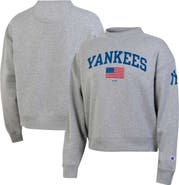 Champion Women's Champion  Heather Gray New York Yankees Americana Triumph Fleece Tri-Blend Sweatshirt
