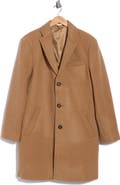 NORDSTROM RACK Wool Blend Three-Button Overcoat