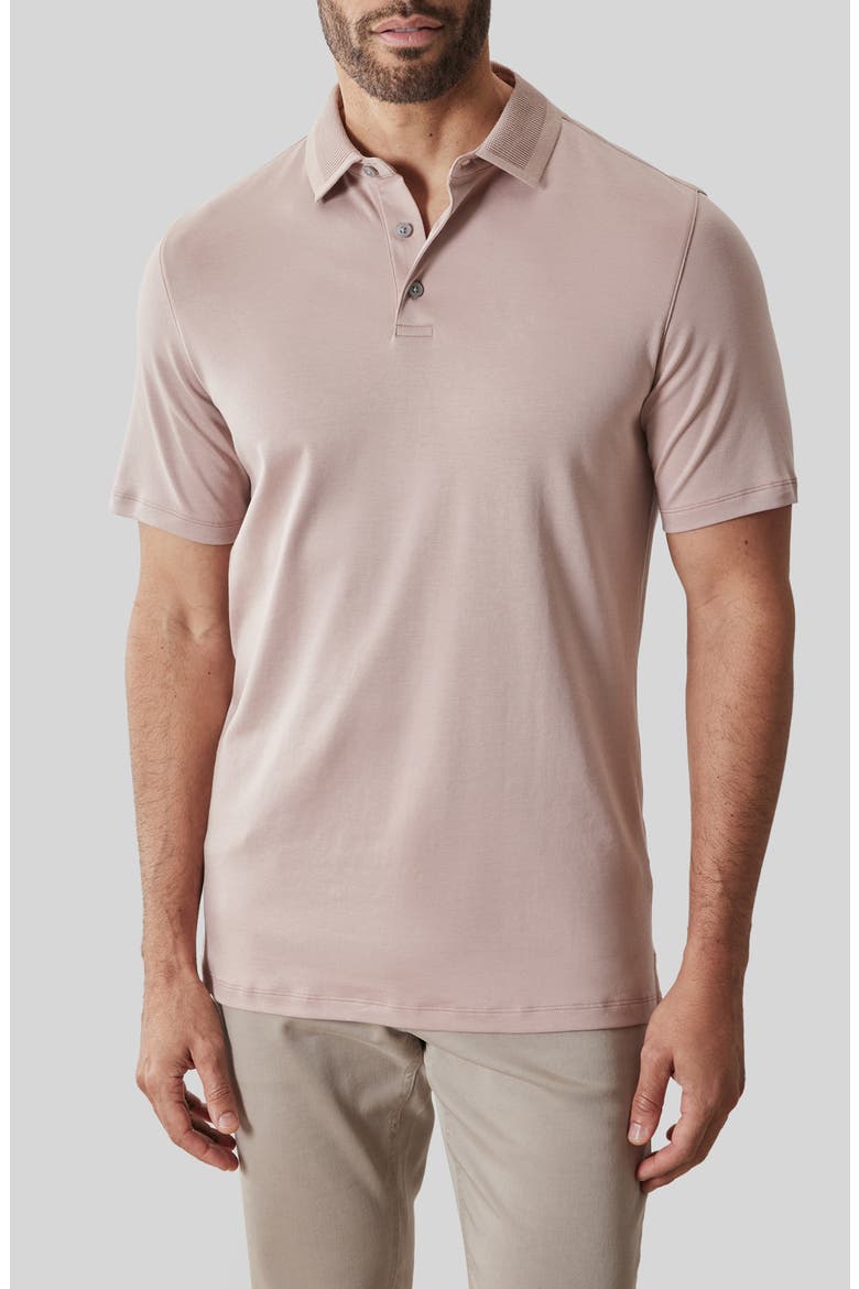 Georgia Pima Cotton Polo, Main, color, POWDERY CORAL
