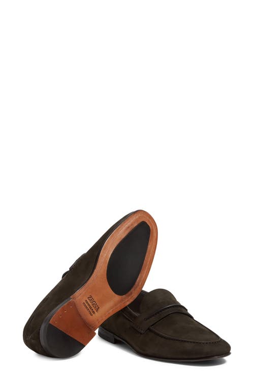 Zegna Suede Penny Loafer