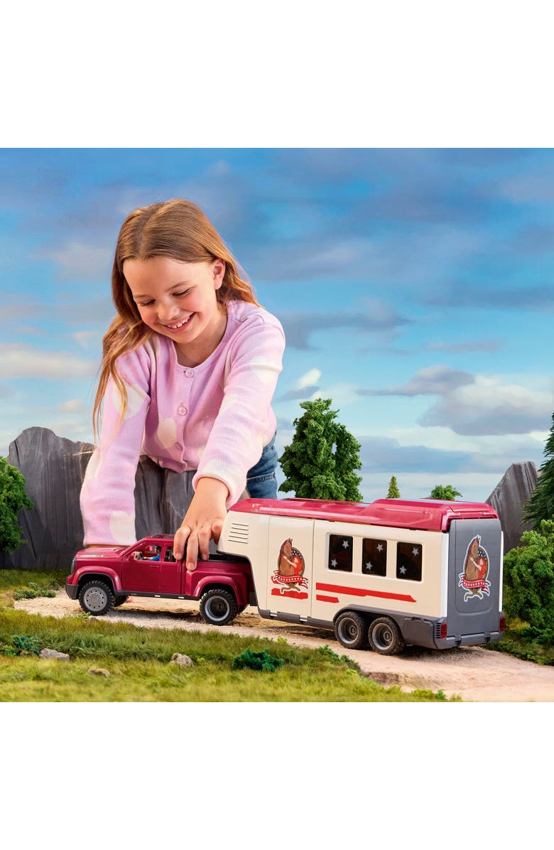 Schleich Horse Club Lakeside Truck & Trailer, 119 Piece Adventure Playset, Kids 5+, Alternate, color, Multicolored