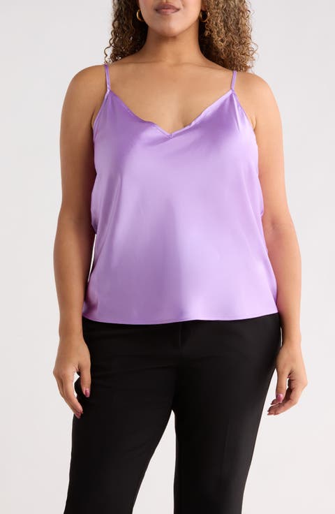 Satin V-Neck Camisole (Plus)