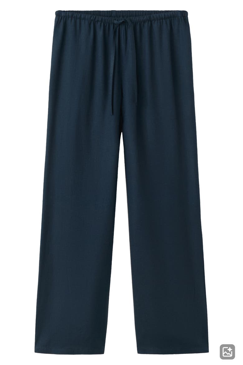 Kids' Flowy Straight Leg Linen Blend Pants, Alternate, color, NAVY