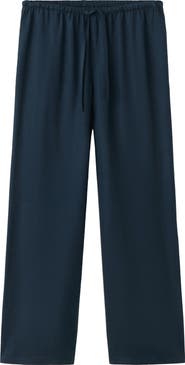 MANGO TEEN Kids' Flowy Straight Leg Linen Blend Pants