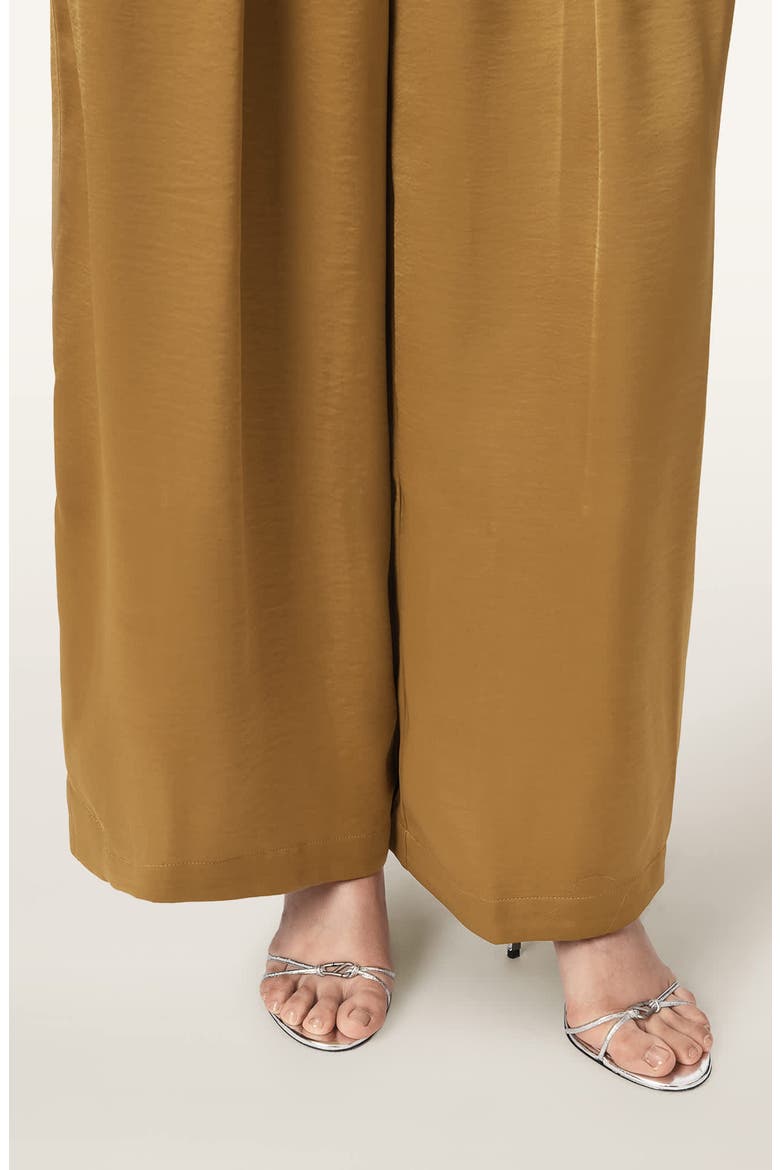 Lola Wide Leg Trousers, Alternate, color, GOLDEN BROWN