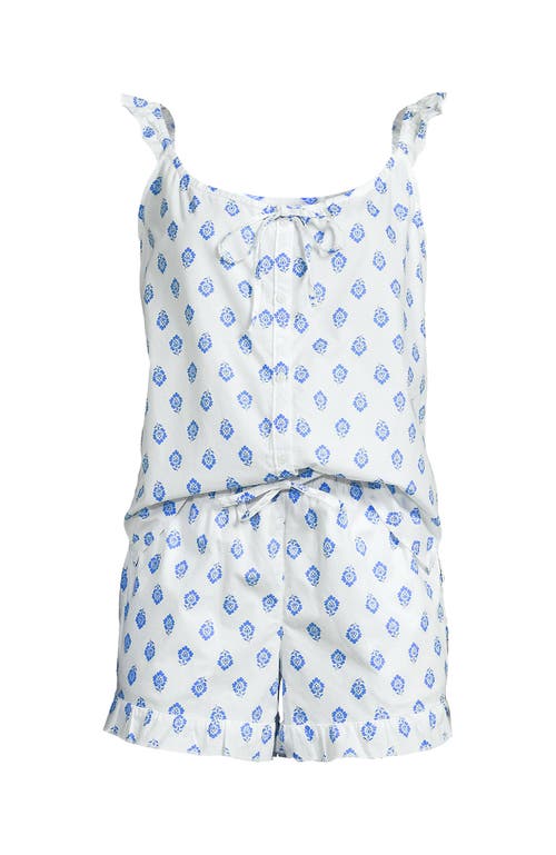 Lands' End Poplin 2 Piece Pajama Set In Multi