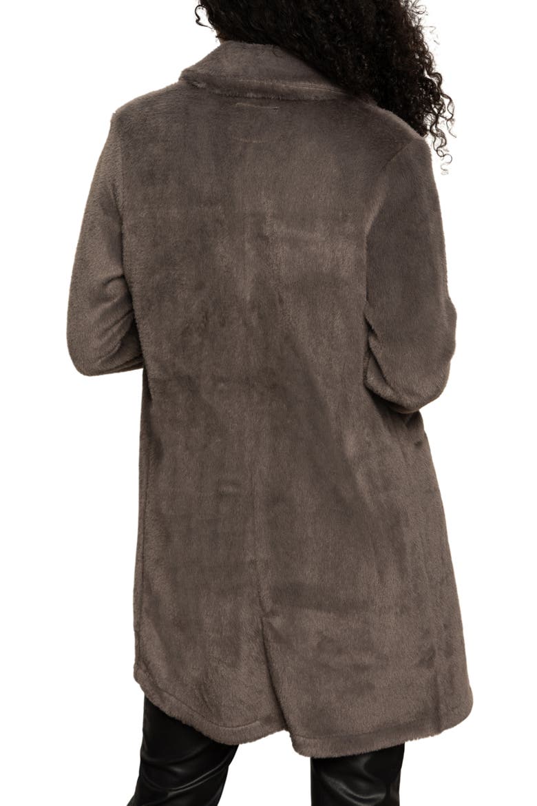 Hometown Faux Fur Jacket, Alternate, color, BURNT INK