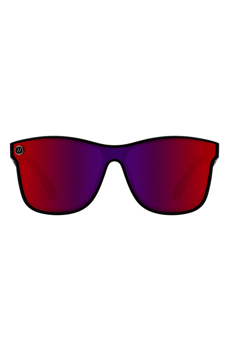Blenders Eyewear Millenia X2 138.5mm Polarized Square Sunglasses, Main, color, Crimson Night
