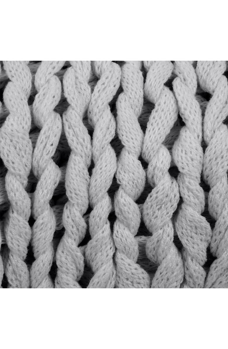 HOMESPUN HOME SPUN Chunky Knit Throw Blanket, Alternate, color, Gray