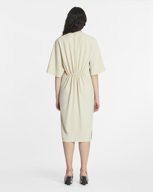 Lanvin Wool Blend T-shirt Dress In Mastic