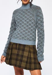 Disturbia Edna Cotton Leaf Funnel Neck Jumper