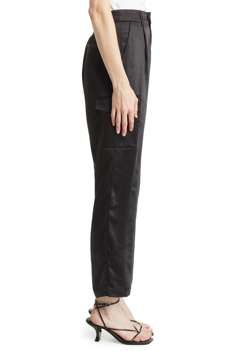 PAIGE Malika Satin Cargo Pants, Alternate, color, 