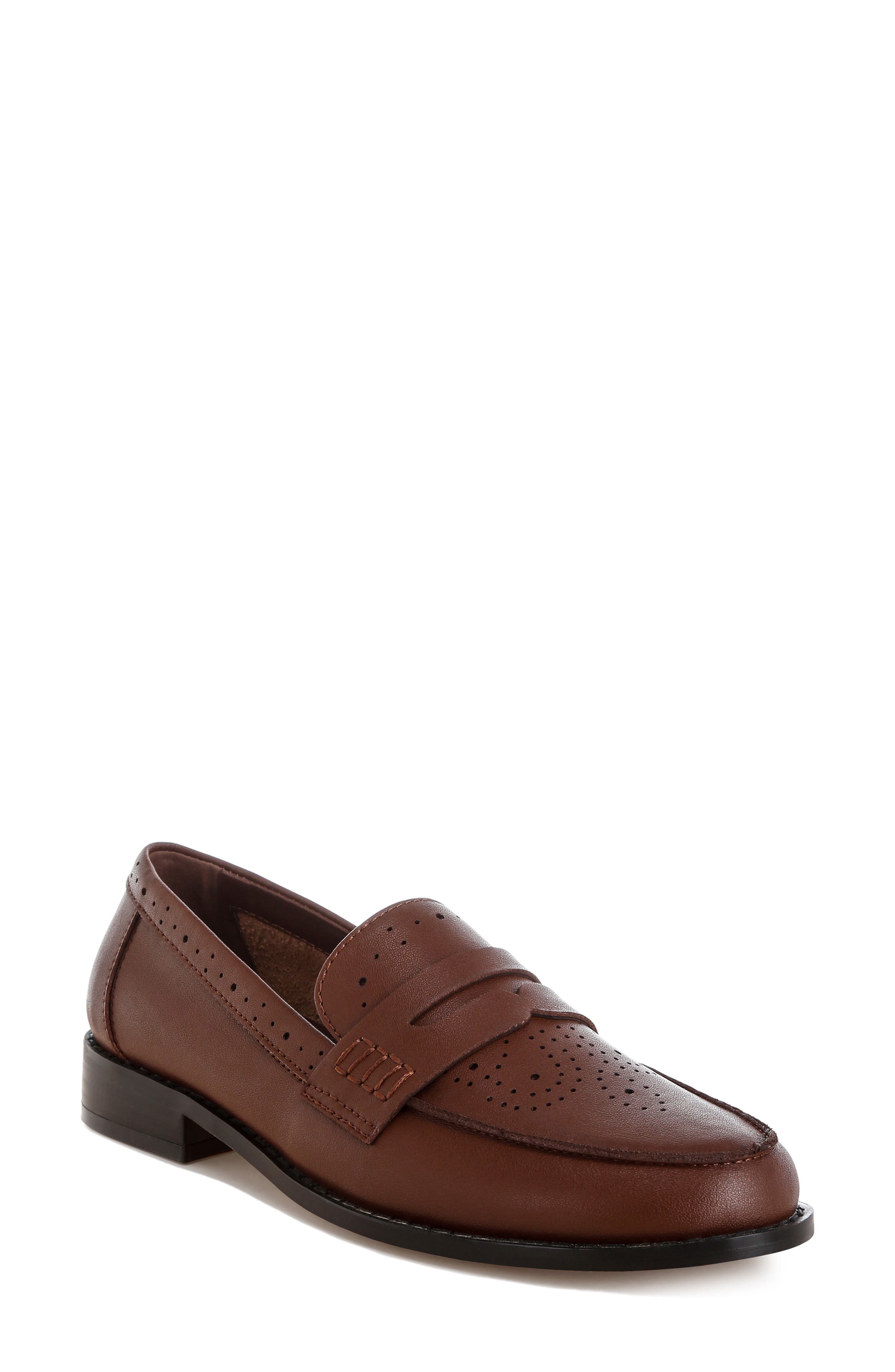 Rag & Co Clotilda Brogue Penny Loafer