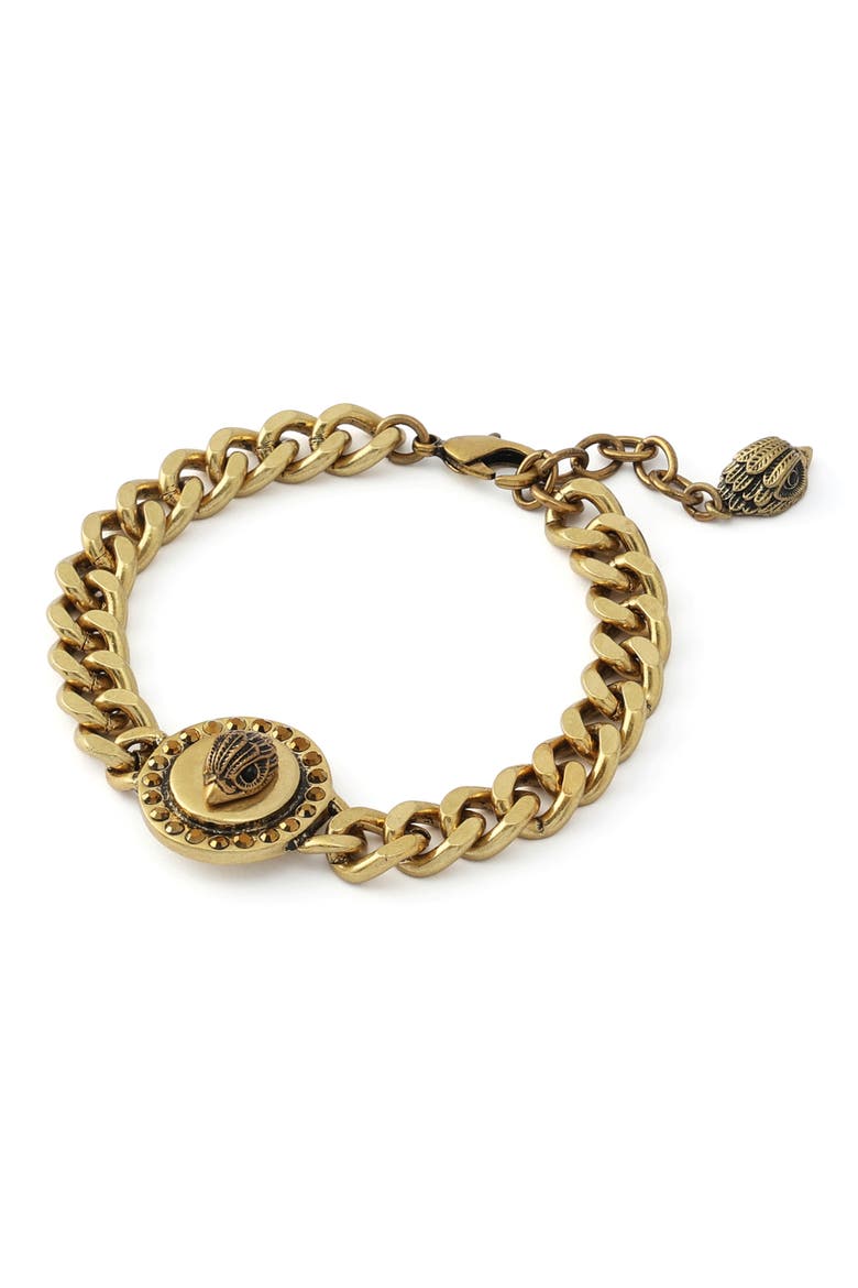 Mansion Eagle Chain Flex Bracelet, Alternate, color, BRASS