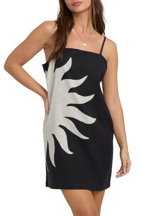 Sunburst Spaghetti Strap Minidress