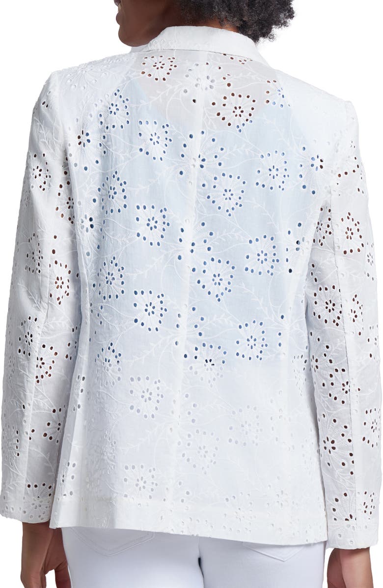 Jones New York Eyelet Embroidery One-Button Blazer, Alternate, color, 