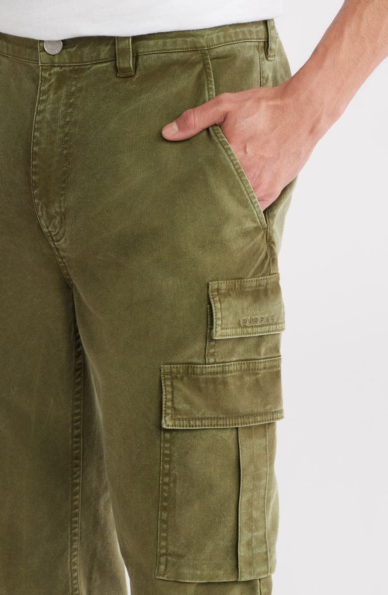 PURPLE BRAND Slim Fit Brushed Cotton Stretch Twill Cargo Pants, Alternate, color,