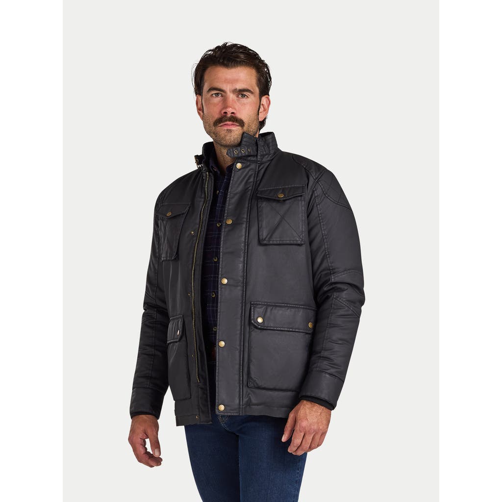 Raging Bull Wax Effect Jacket In Black