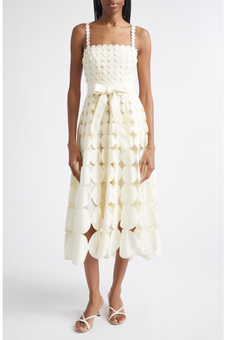 hi lo midi dress Cream Ruffle Midi Dress | Trendy Women's Dresses