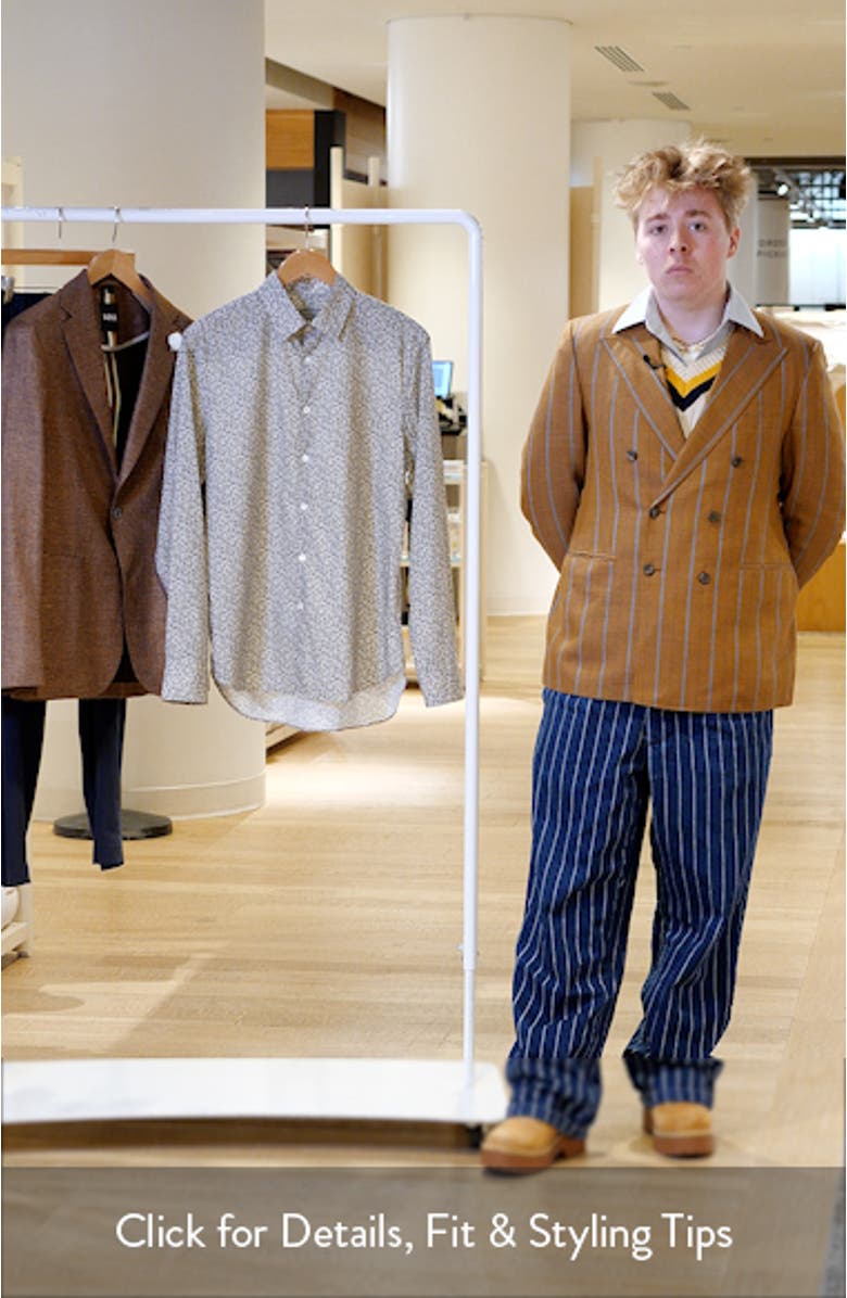 Regular Fit Floral Cotton & Lyocell Dress Shirt, sales video thumbnail