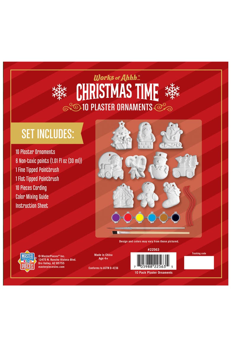 Ornaments 10-Pack Plaster Paint Set, Alternate, color, Multicolor