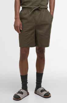 Barbour Relaxed Fit Linen & Cotton Drawstring Shorts