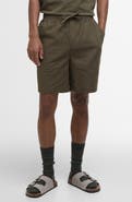 Barbour Relaxed Fit Linen & Cotton Drawstring Shorts