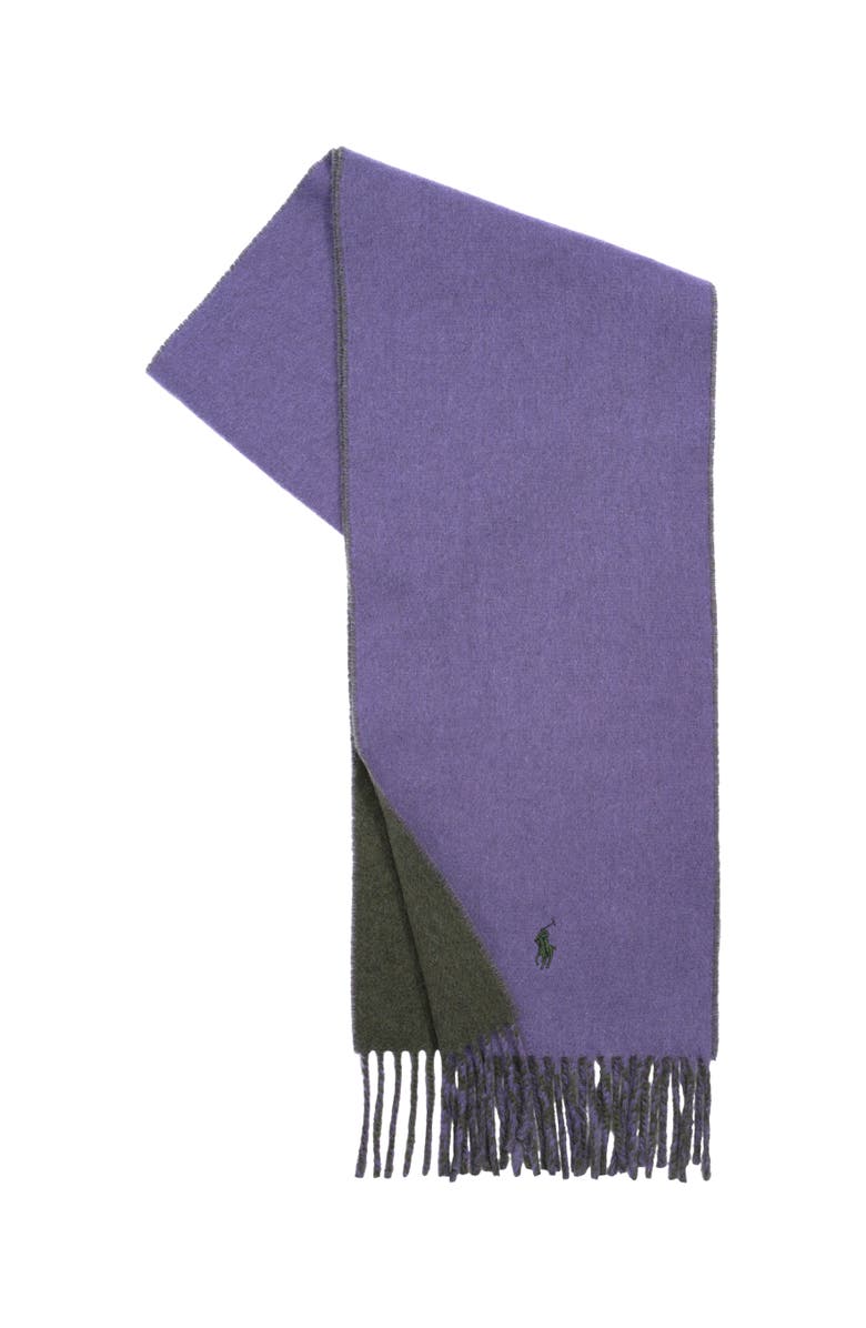 Polo Ralph Lauren Classic Reversible Scarf, Main, color, Juneberry/Washed Forest