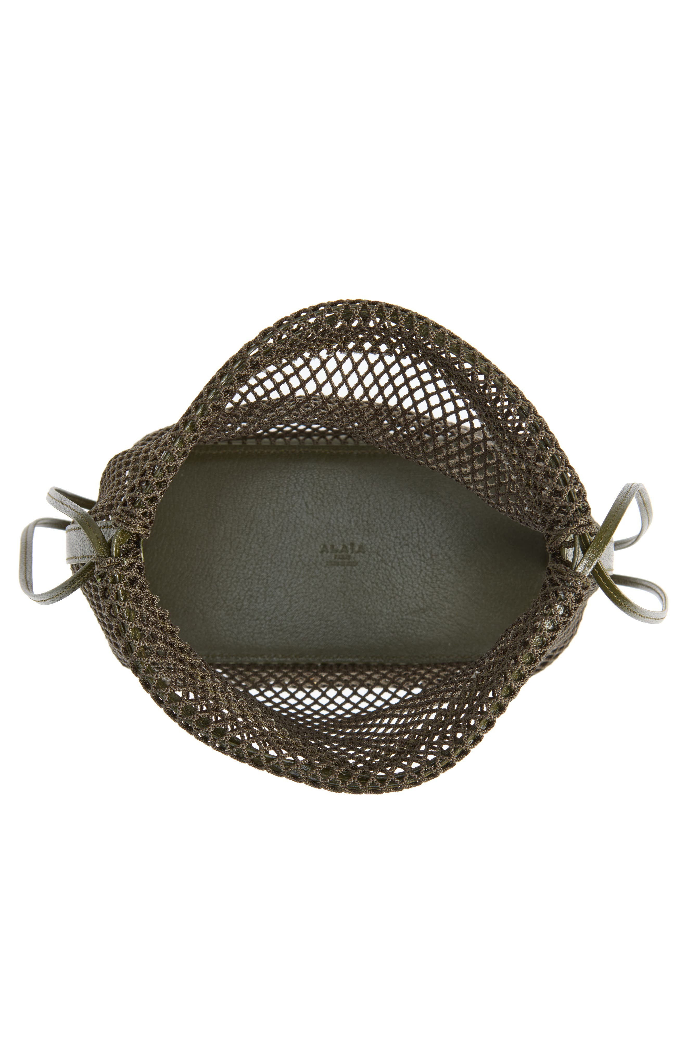 Le Pochon Fishnet Shoulder Bag, Alternate, color, VERT CAMOUFLAGE U21