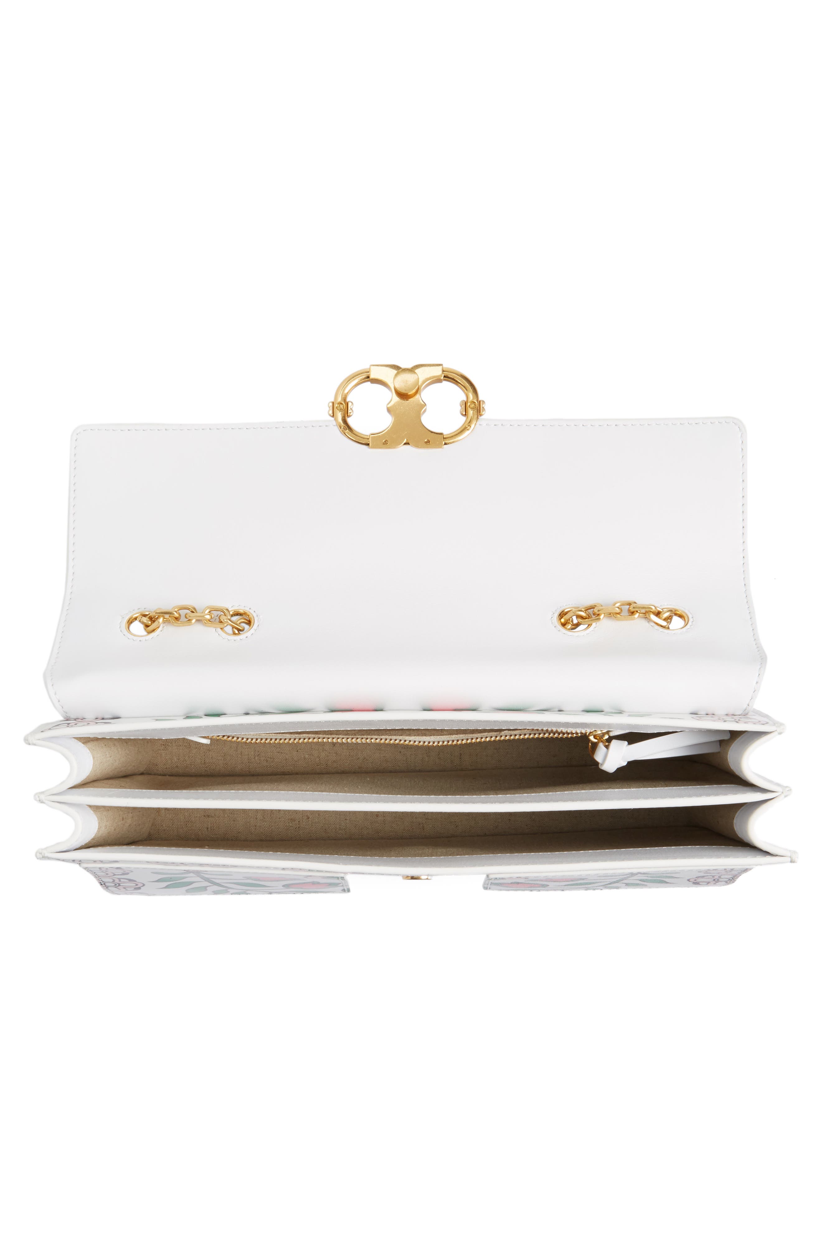 Gemini Link Large Leather Shoulder Bag, Alternate, color, GARDEN PARTY