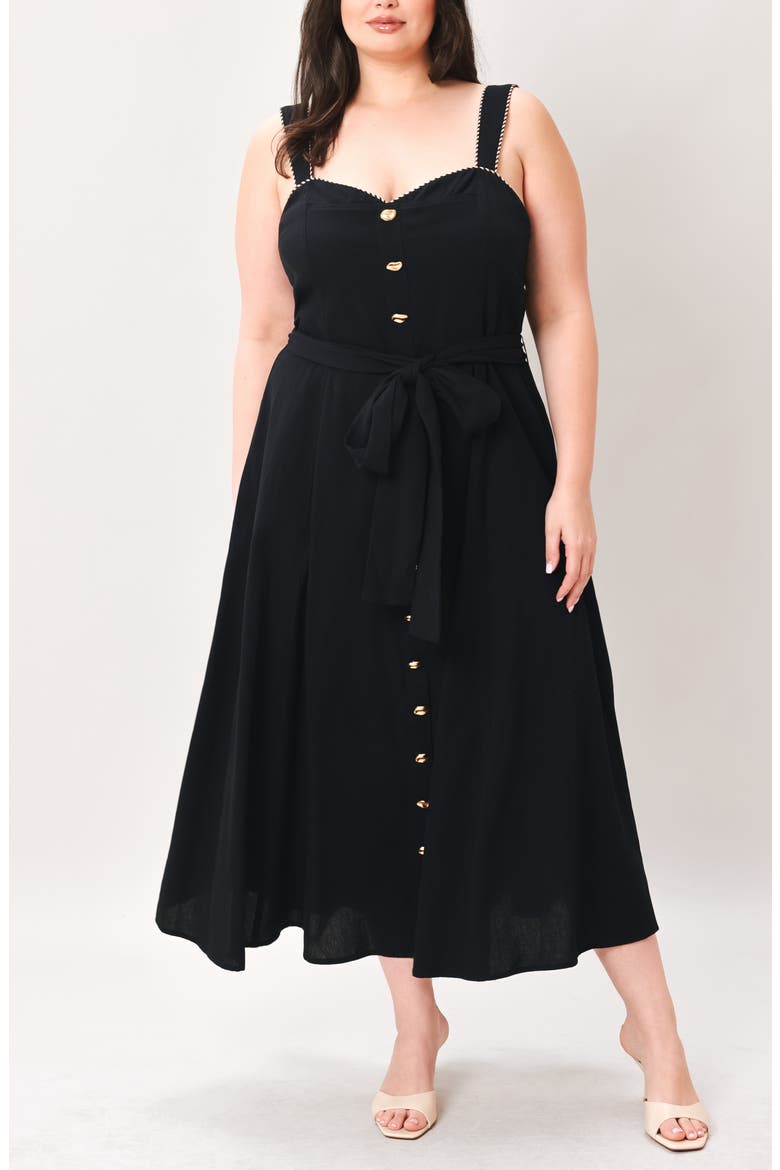 Midi Shirtdress, Alternate, color, BLACK