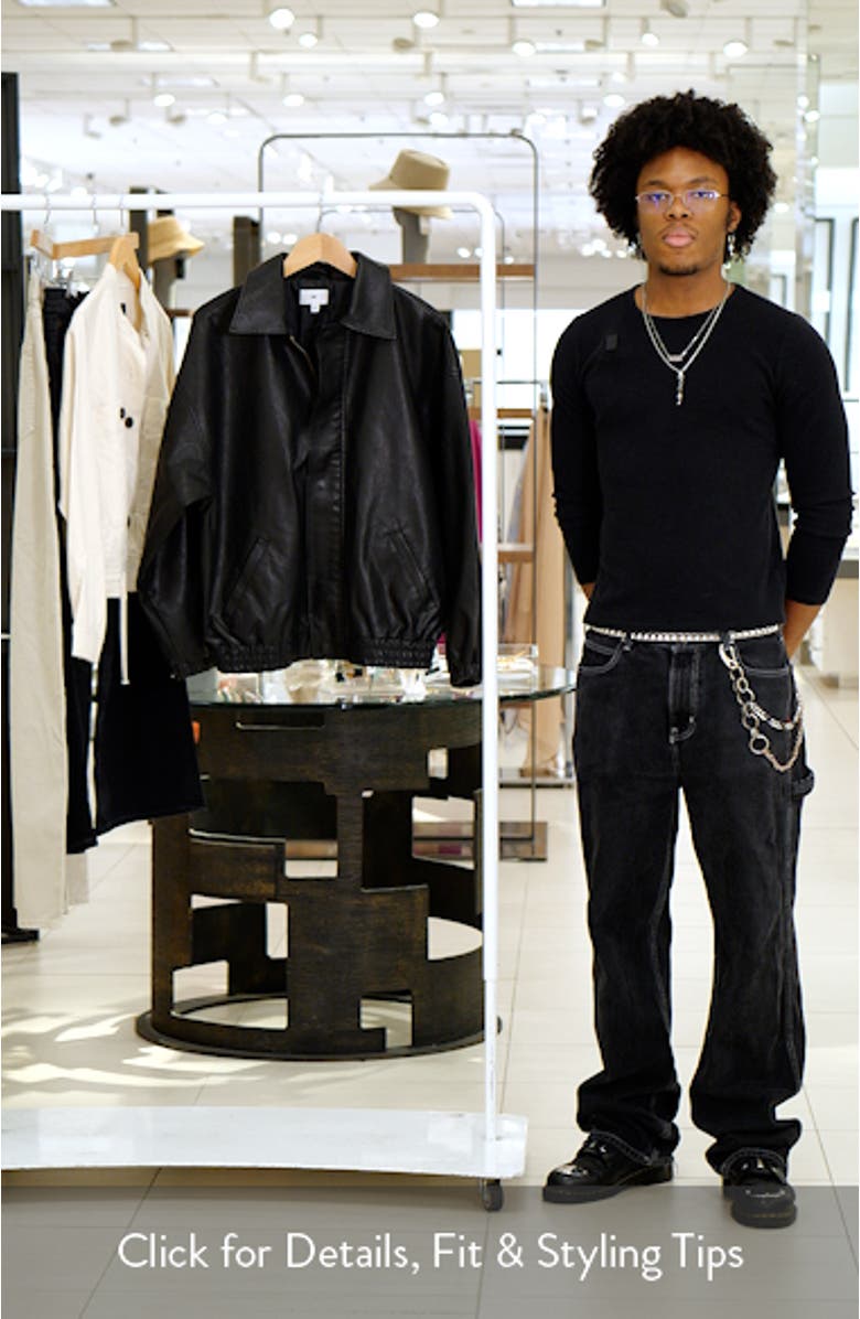 Oversize Faux Leather Jacket, sales video thumbnail