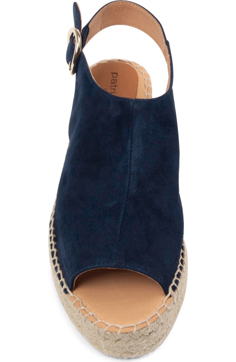 patricia green Stella Slingback Espadrille Platform Wedge Sandal, Alternate, color, Navy Suede