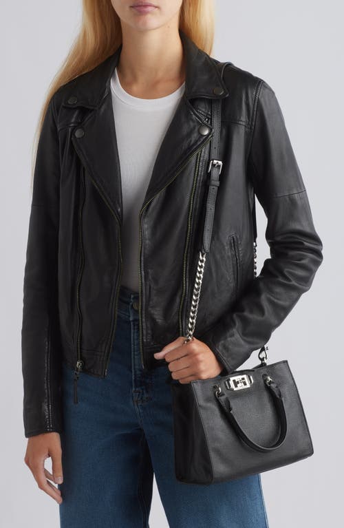 Rebecca Minkoff Mini Amour Leather Tote In Black