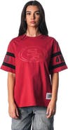 THE WILD COLLECTIVE Women's The Wild Collective Scarlet San Francisco 49ers Drop Shoulder T-Shirt