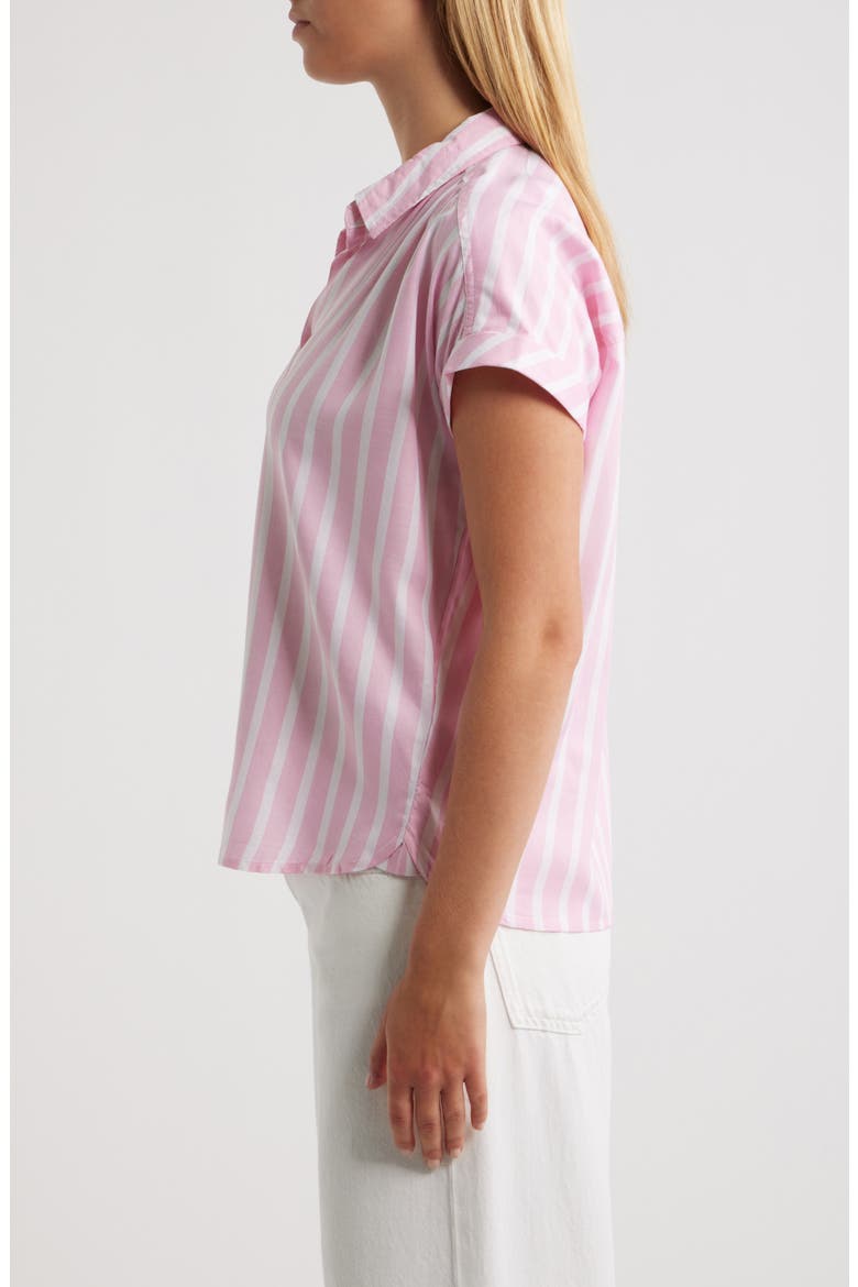 Darby Short Sleeve Button-Up Shirt, Alternate, color, SUPER PINK