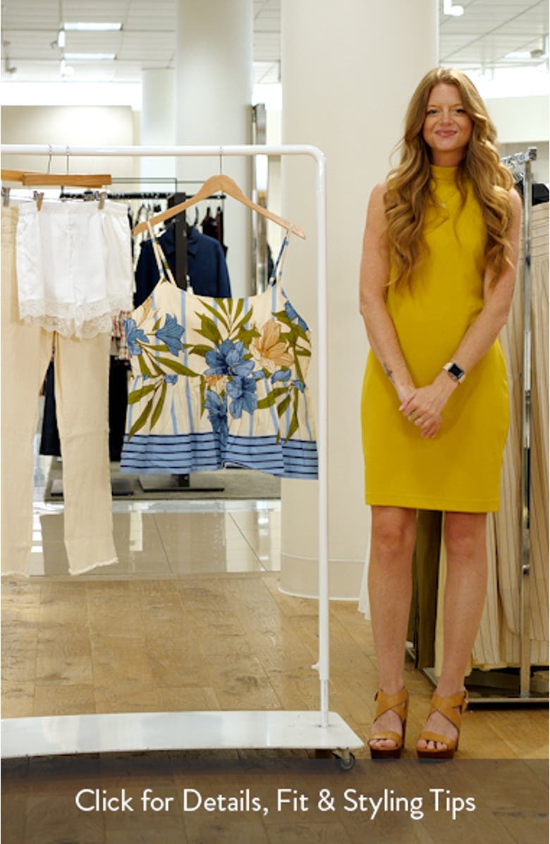 Floral Cotton Peplum Camisole, sales video thumbnail