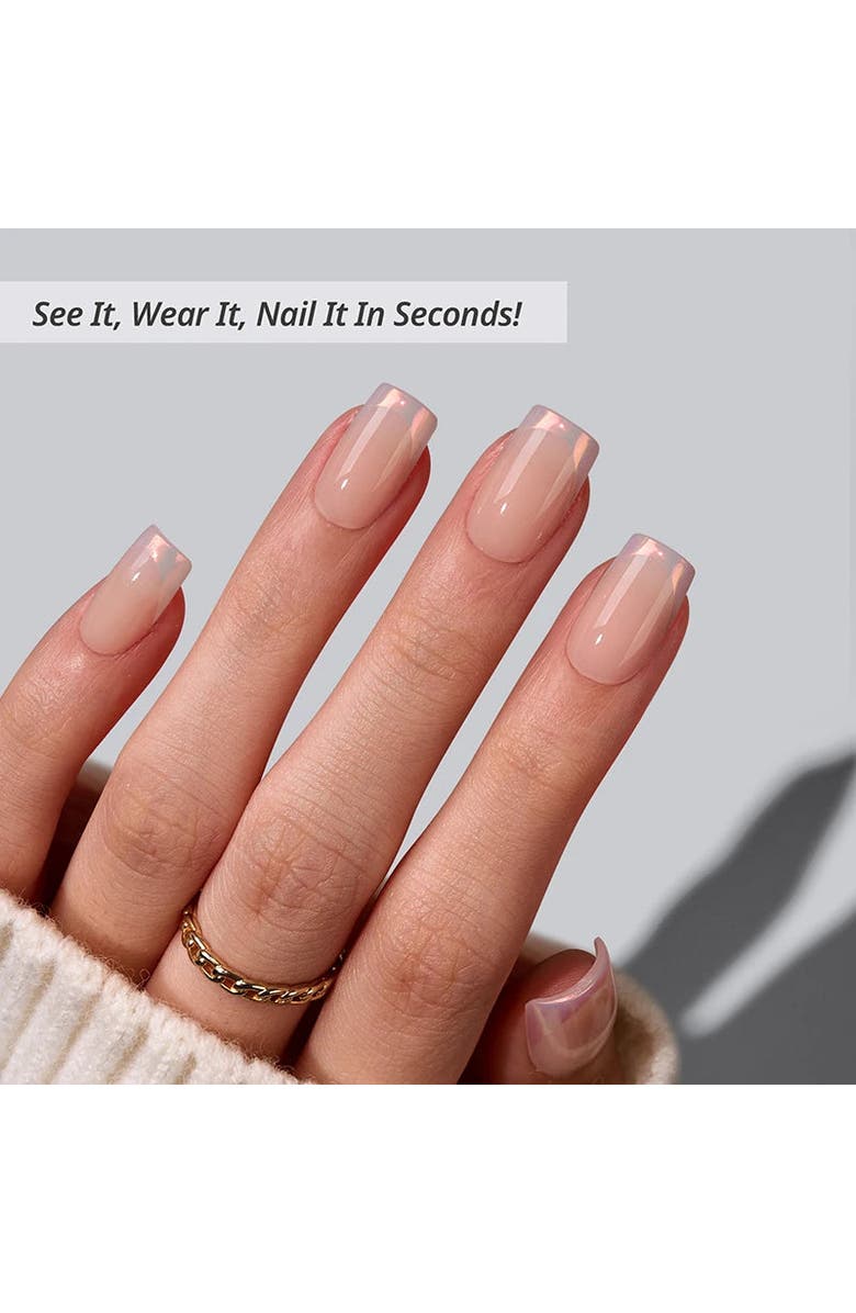Btartboxnails Press-on Nails Set Short Square, Alternate, color, Muted Glitz